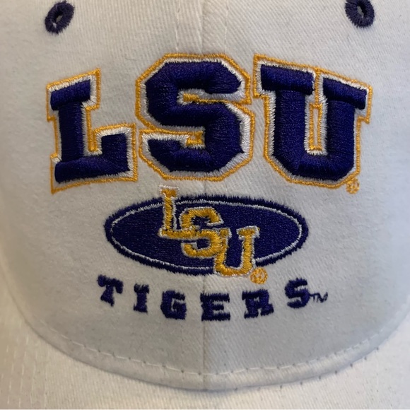 Zephyr Louisiana State University Tigers Collegiate White Snapback Cap Hat - Picture 3 of 4